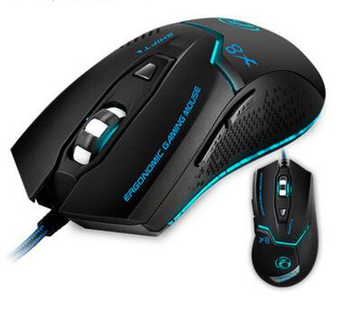 6keys 2400DPI light-emitting USB wired gaming mouse